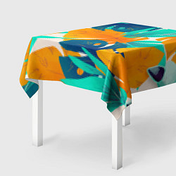 Скатерть для стола Лазурные тропики, цвет: 3D-принт — фото 2