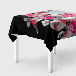 Скатерть для стола Розы в темноте, цвет: 3D-принт — фото 2