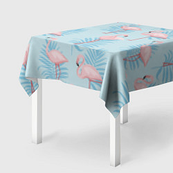 Скатерть для стола Арт с розовым фламинго, цвет: 3D-принт — фото 2