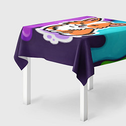 Скатерть для стола Милый корги, цвет: 3D-принт — фото 2