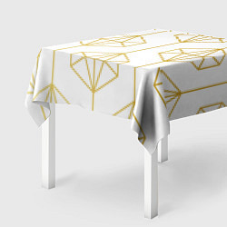 Скатерть для стола Геометрический орнамент золото, цвет: 3D-принт — фото 2