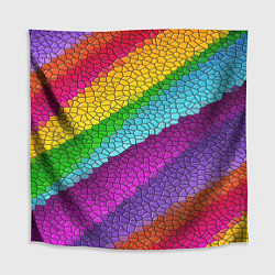 Скатерть для стола Яркая мозаика радуга диагональ, цвет: 3D-принт