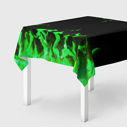 Скатерть для стола GREEN FIRE ОГОНЬ, цвет: 3D-принт — фото 2
