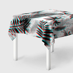 Скатерть для стола ПАЛЬМЫ TROPICAL GLITCH, цвет: 3D-принт — фото 2