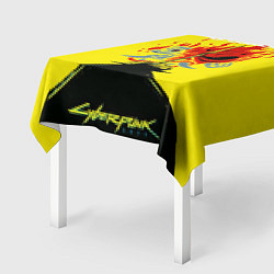 Скатерть для стола Киберпанк 2077 Киану на спине, цвет: 3D-принт — фото 2