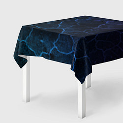 Скатерть для стола НЕОНОВЫЕ ТРЕЩИНЫ NEON CRACKS, цвет: 3D-принт — фото 2