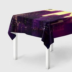 Скатерть для стола Неоновый город, цвет: 3D-принт — фото 2