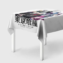 Скатерть для стола Токийский гуль персонажи, цвет: 3D-принт — фото 2