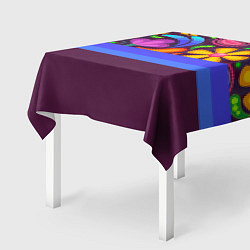 Скатерть для стола Мультяшные Цветы, цвет: 3D-принт — фото 2