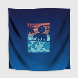 Скатерть для стола Медведь на серфинге, цвет: 3D-принт