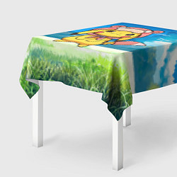 Скатерть для стола Пикачу на природе, цвет: 3D-принт — фото 2