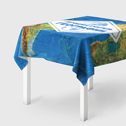 Скатерть для стола Лучший учитель географии, цвет: 3D-принт — фото 2