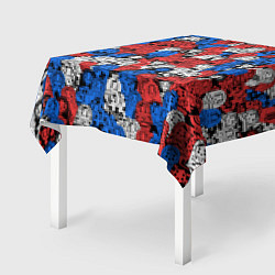 Скатерть для стола Бело-сине-красные матрёшки, цвет: 3D-принт — фото 2