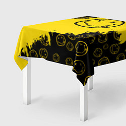 Скатерть для стола Nirvana Smile Нирвана Рваный Паттерн, цвет: 3D-принт — фото 2