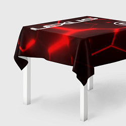 Скатерть для стола ЛЕКСУС КРАСНЫЕ 3Д ПЛИТЫ, цвет: 3D-принт — фото 2