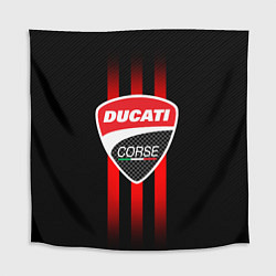 Скатерть для стола DUCATI CARBON LOGO ITALY CONCERN, цвет: 3D-принт