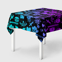 Скатерть для стола UNDERTALE NEON PATTERN УЗОР, цвет: 3D-принт — фото 2