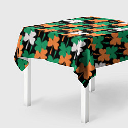 Скатерть для стола Клевер в цветах Ирландского флага паттерн, цвет: 3D-принт — фото 2