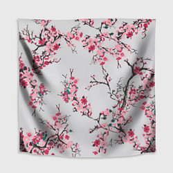 Скатерть для стола Цветущие ветви, цвет: 3D-принт