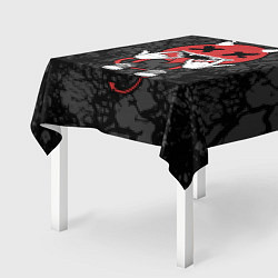 Скатерть для стола Дьявольский смайлик, цвет: 3D-принт — фото 2