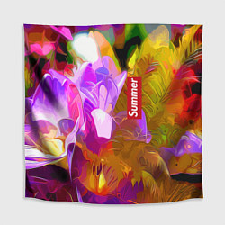Скатерть для стола Красочный цветочный узор Лето Colorful Floral Patt, цвет: 3D-принт