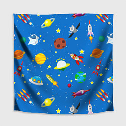 Скатерть для стола SPACE OBJECTS, цвет: 3D-принт