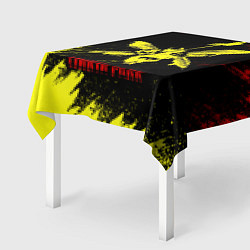 Скатерть для стола Linkin Park желто-красный, цвет: 3D-принт — фото 2