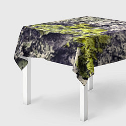 Скатерть для стола Каменная Стена С Мхом, цвет: 3D-принт — фото 2