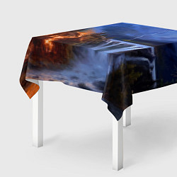 Скатерть для стола Огонь, гроза и вода, цвет: 3D-принт — фото 2