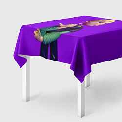 Скатерть для стола Lil Peep На Фиолетовом Фоне, цвет: 3D-принт — фото 2