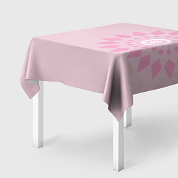 Скатерть для стола Розовая геометрическая абстракция Круговой принт Б, цвет: 3D-принт — фото 2
