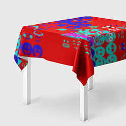 Скатерть для стола Смайлы для настроения, цвет: 3D-принт — фото 2