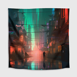 Скатерть для стола Кибер город будущего, цвет: 3D-принт