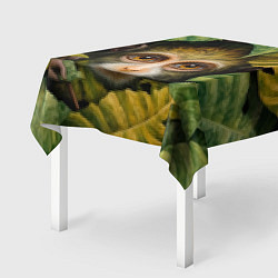 Скатерть для стола Маленькая обезьянка в листьях, цвет: 3D-принт — фото 2