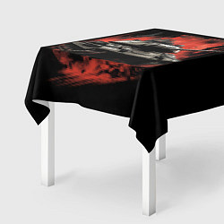Скатерть для стола Танк т54 абстракция, цвет: 3D-принт — фото 2