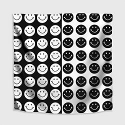 Скатерть для стола Smiley black and white, цвет: 3D-принт
