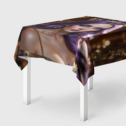 Скатерть для стола Девушка с фиолетовыми волосами в короне, цвет: 3D-принт — фото 2