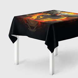 Скатерть для стола Огненный символ орла, цвет: 3D-принт — фото 2