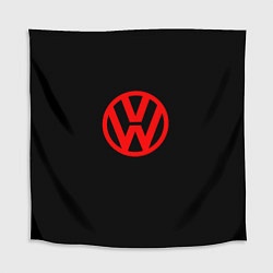 Скатерть для стола Volkswagen red logo, цвет: 3D-принт