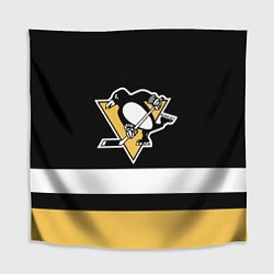 Скатерть для стола Pittsburgh Penguins: Black, цвет: 3D-принт