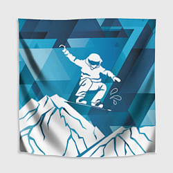 Скатерть для стола Горы и сноубордист, цвет: 3D-принт