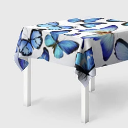 Скатерть для стола Голубые бабочки, цвет: 3D-принт — фото 2