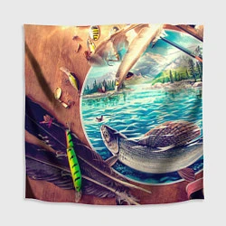 Скатерть для стола Истинный рыболов, цвет: 3D-принт