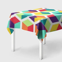 Скатерть для стола 3D кубы, цвет: 3D-принт — фото 2