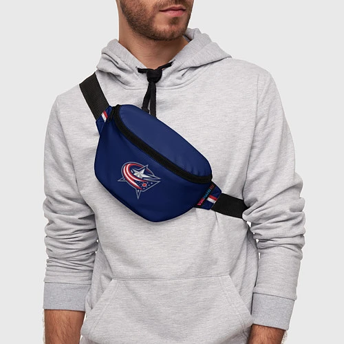 Поясная сумка Columbus Blue Jackets / 3D-принт – фото 3