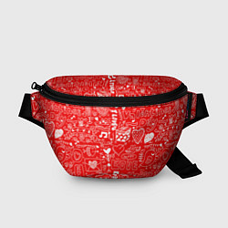 Поясная сумка Valentine Pattern, цвет: 3D-принт