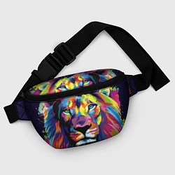 Поясная сумка Красочный лев, цвет: 3D-принт — фото 2