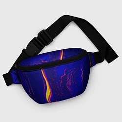 Поясная сумка Ультрафиолетовые разводы, цвет: 3D-принт — фото 2