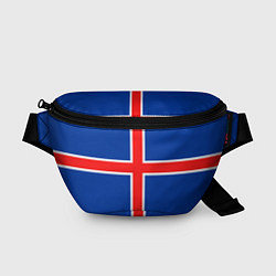 Поясная сумка Флаг Исландии, цвет: 3D-принт