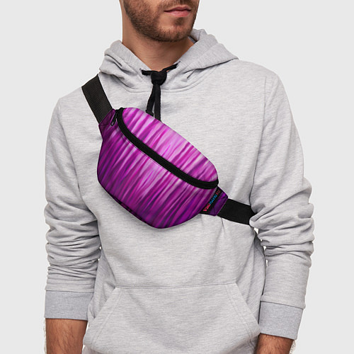 Поясная сумка Фиолетово-черные краски / 3D-принт – фото 3